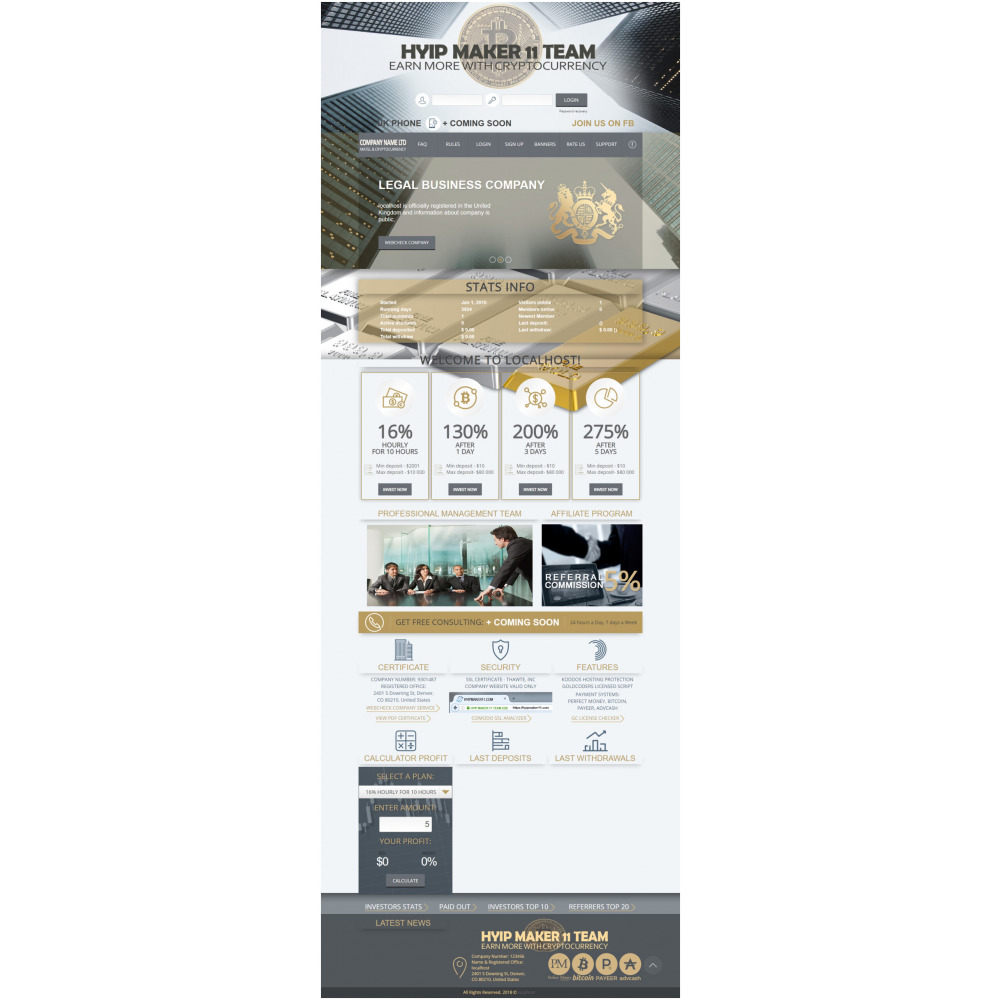 GoldCoders HYIP Template – 255